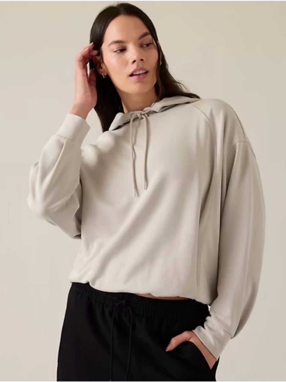 Athleta Seasoft Bubble Hem Hoodie